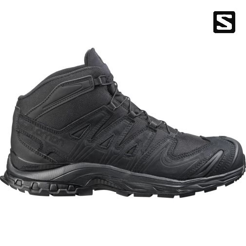 Black Salomon Xa Forces Mid EN Men's Tactical Boots | IE OF8310